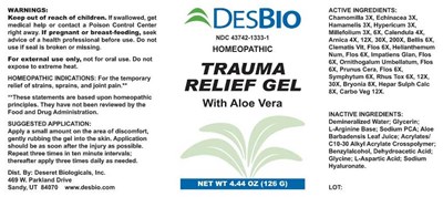 Trauma Relief Gel (Dsrt2764 Trauma Relief Gel 11 15 18)